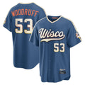 Choea M.Brewers #53 Brandon Woodruff Player Blue 2026 City Connect Home Game Stitched Jerseys