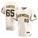 Choea M.Brewers #65 Nestor Cortes Player Cream Home Limited Game Stitched Jerseys