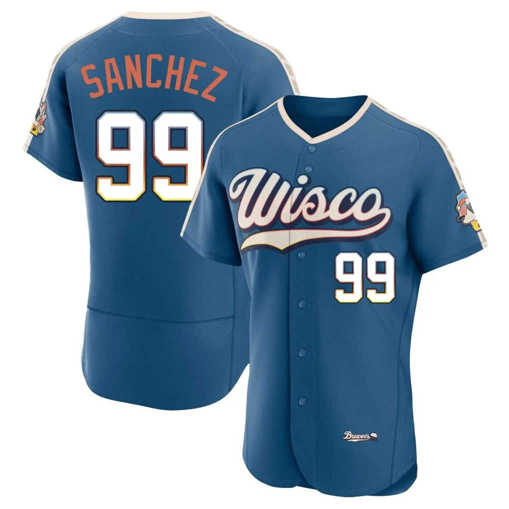 Choea M.Brewers #99 Gary Sanchez Player Blue 2026 City Connect Home Limited Elite Stitched Jerseys