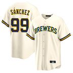 Choea M.Brewers #99 Gary Sanchez Player Cream Home Game Stitched Jerseys