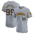 Choea M.Brewers #99 Gary Sanchez Player Gray Home Limited Elite Stitched Jerseys