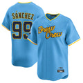 Choea M.Brewers #99 Gary Sanchez Player Light Blue City Connect Home Limited Stitched Jerseys