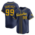 Choea M.Brewers #99 Gary Sanchez Player Navy Home Limited Stitched Jerseys