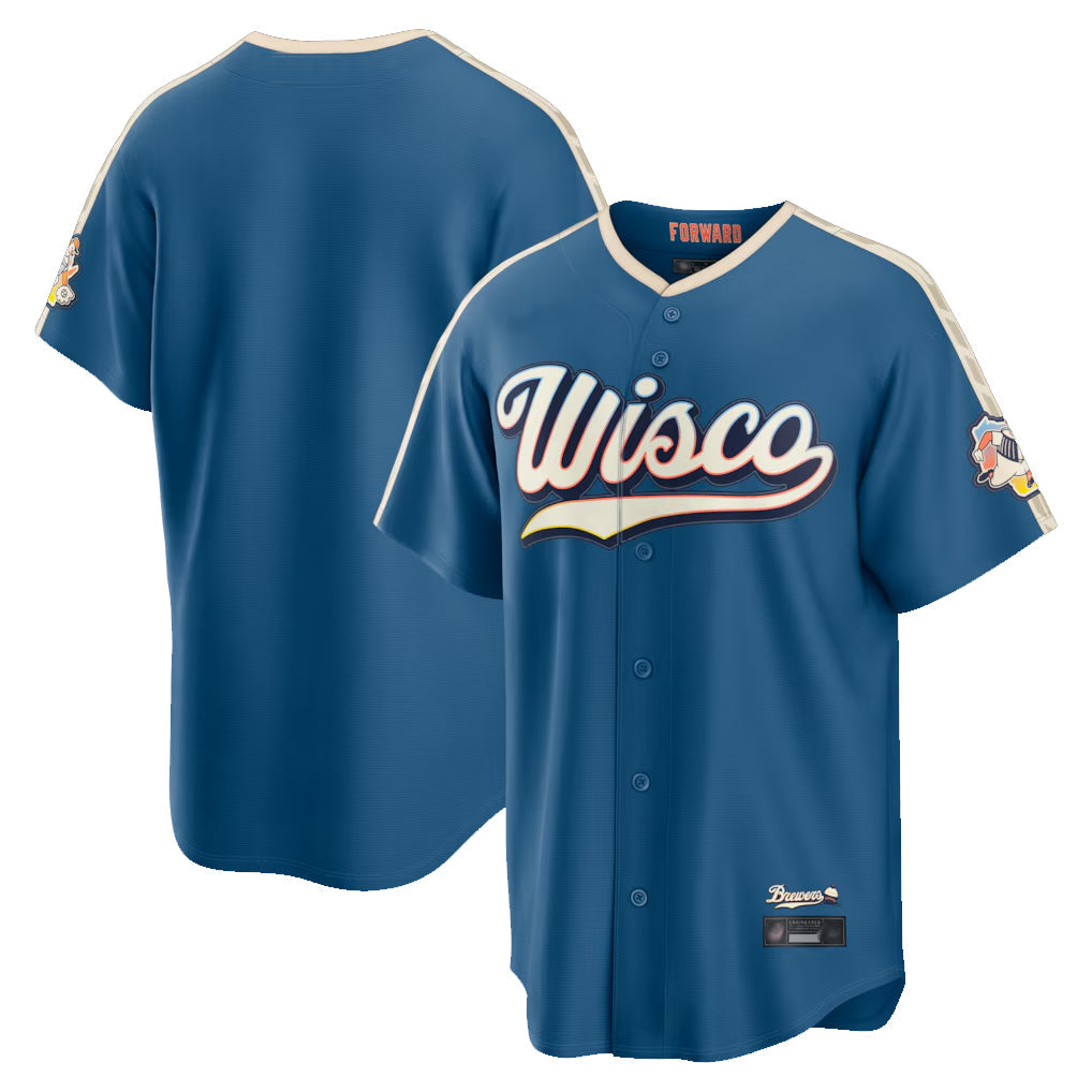 Choea M.Brewers Blank Player Blue 2026 City Connect Home Game Stitched Jerseys