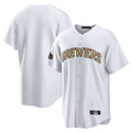 Choea M.Brewers Blank Player Gold Home Game Stitched Jerseys