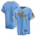 Choea M.Brewers Blank Player Light Blue City Connect Home Game Stitched Jerseys