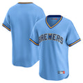 Choea M.Brewers Blank Player Light Blue Cooperstown Collection T-shirt Stitched Jerseys