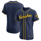 Choea M.Brewers Blank Player Navy Home Limited Elite Stitched Jerseys