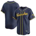Choea M.Brewers Blank Player Navy Home Limited Stitched Jerseys