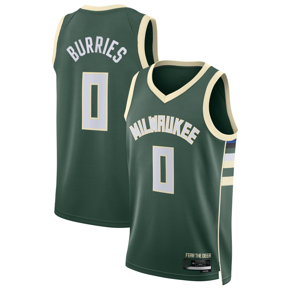 Choea M.Bucks #0 Brayden Burries Hunter Green Swingman Jerseys - Icon Edition