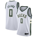 Choea M.Bucks #0 Damian Lillard White Swingman Player Jerseys - Association Edition