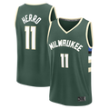 Choea M.Bucks #11 Tyler Herro Hunter Green Fast Break Replica Jerseys - Icon Edition