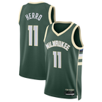 Choea M.Bucks #11 Tyler Herro Hunter Green Swingman Jerseys - Icon Edition
