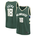 Choea M.Bucks #18 Kyle Kuzma Hunter Green Fast Break Replica Player Jerseys - Icon Edition