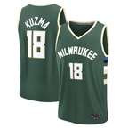 Choea M.Bucks #18 Kyle Kuzma Hunter Green Fast Break Replica Player Jerseys - Icon Edition