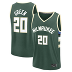 Choea M.Bucks #20 A.J. Green Hunter Green Fast Break Replica Player Jerseys - Icon Edition