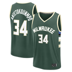 Choea M.Bucks #34 Giannis Antetokounmpo Hunter Green Fast Break Replica Player Jerseys - Icon Edition