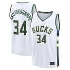 Choea M.Bucks #34 Giannis Antetokounmpo White Fast Break Replica Player Jerseys - Association Edition