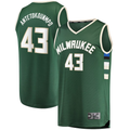Choea M.Bucks #43 Thanasis Antetokounmpo Hunter Green Fast Break Replica Player Jerseys - Icon Edition