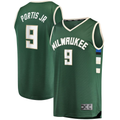 Choea M.Bucks #9 Bobby Portis Green Fast Break Replica Jerseys - Icon Edition