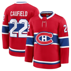 Choea M.Canadiens #22 Cole Caufield Red Home Premium Jerseys