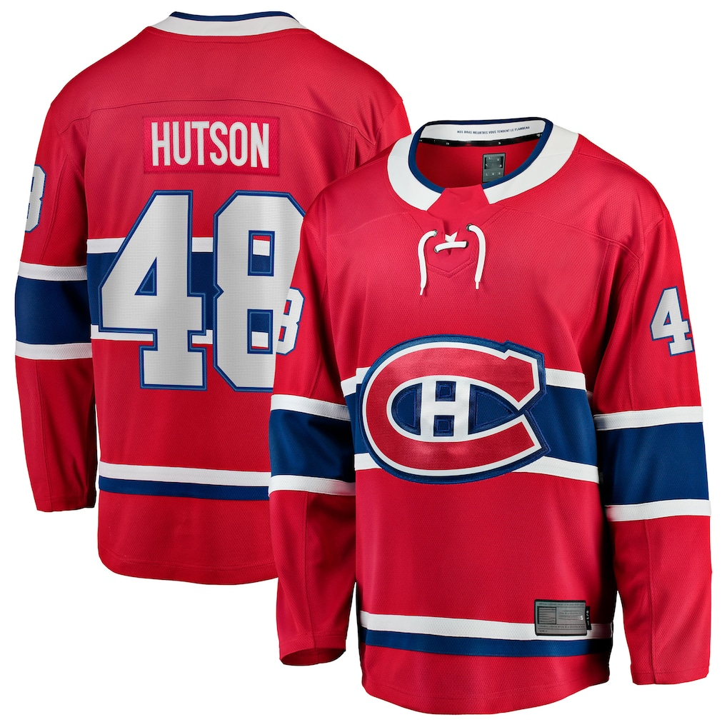 Choea M.Canadiens #48 Lane Hutson Red Home Breakaway Jerseys