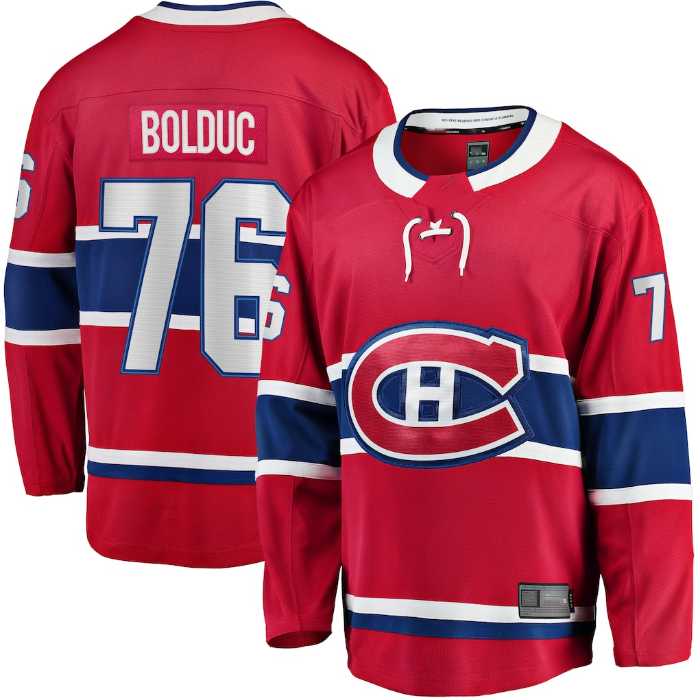 Choea M.Canadiens #76 Zack Bolduc Red Home Breakaway Jerseys