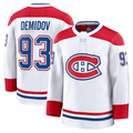 Choea M.Canadiens #93 Ivan Demidov White Away Premium Jerseys