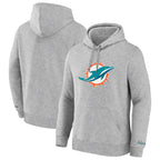 Choea M.Dolphins Gray LOGO Pullover Hoodies Limited Blank Player Stitched Jerseys