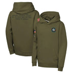 Choea M.Dolphins Olive Salute to Service Pullover Hoodies Limited Blank Player Stitched Jerseys