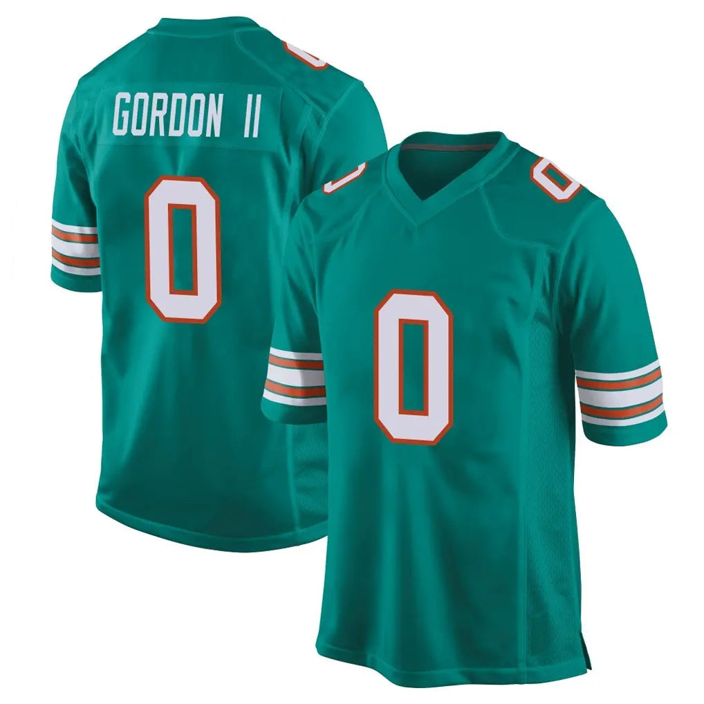 Choea M.Dolphins #0 Ollie Gordon II Player Aqua Alternate Home Game Stitched Jerseys