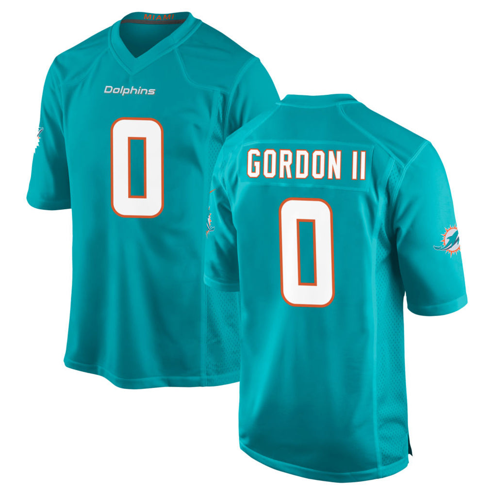 Choea M.Dolphins #0 Ollie Gordon II Player Aqua Home Game Stitched Jerseys