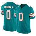 Choea M.Dolphins #0 Ollie Gordon II Player Aqua Limited Alternate Vapor F.U.S.E. Home Game Stitched Jerseys