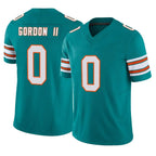 Choea M.Dolphins #0 Ollie Gordon II Player Aqua Limited Alternate Vapor F.U.S.E. Home Game Stitched Jerseys