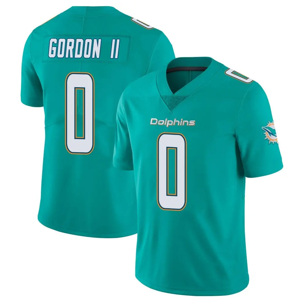 Choea M.Dolphins #0 Ollie Gordon II Player Aqua Limited Vapor Untouchable Home Game Stitched Jerseys