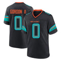 Choea M.Dolphins #0 Ollie Gordon II Player Black Pitch Rivalries Collection Home Game Stitched Jerseys