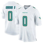 Choea M.Dolphins #0 Ollie Gordon II Player White Home Game Stitched Jerseys
