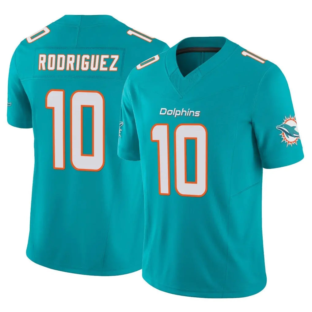 Choea M.Dolphins #10 Jacob Rodriguez Player Aqua Limited Vapor F.U.S.E. Home Game Stitched Jerseys