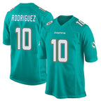 Choea M.Dolphins #10 Jacob Rodriguez Player Aqua Team Color Home Game Stitched Jerseys