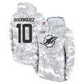 Choea M.Dolphins #10 Jacob Rodriguez Player Arctic Camo Salute to Service Hoodies Limited Game Stitched Jerseys