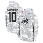 Choea M.Dolphins #10 Jacob Rodriguez Player Arctic Camo Salute to Service Hoodies Limited Game Stitched Jerseys