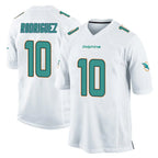 Choea M.Dolphins #10 Jacob Rodriguez Player White Home Game Stitched Jerseys