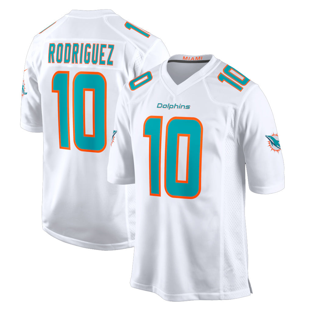 Choea M.Dolphins #10 Jacob Rodriguez Player White Limited Home Game Stitched Jerseys