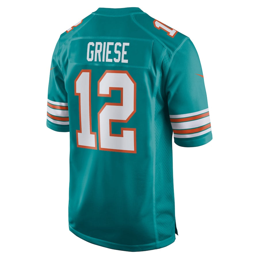 Choea M.Dolphins #12 Bob Griese Player Aqua Home Game Stitched Jerseys