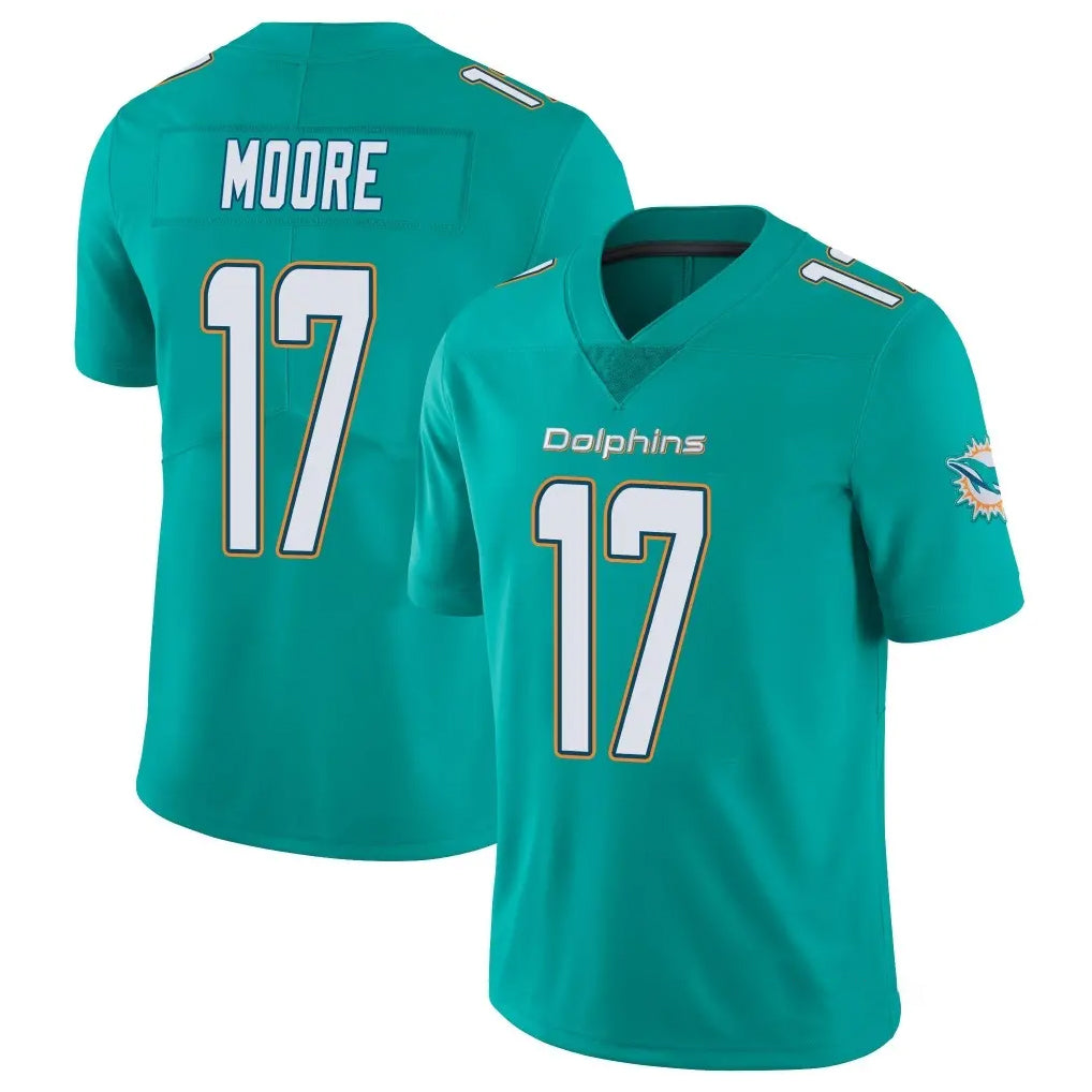 Choea M.Dolphins #17 Trey Moore Player Aqua Limited Vapor Untouchable Home Game Stitched Jerseys