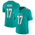 Choea M.Dolphins #17 Trey Moore Player Aqua Limited Vapor Untouchable Home Game Stitched Jerseys