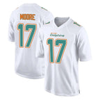 Choea M.Dolphins #17 Trey Moore Player White Fashion Home Game Stitched Jerseys
