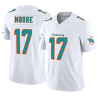 Choea M.Dolphins #17 Trey Moore Player White Limited Vapor F.U.S.E. Home Game Stitched Jerseys