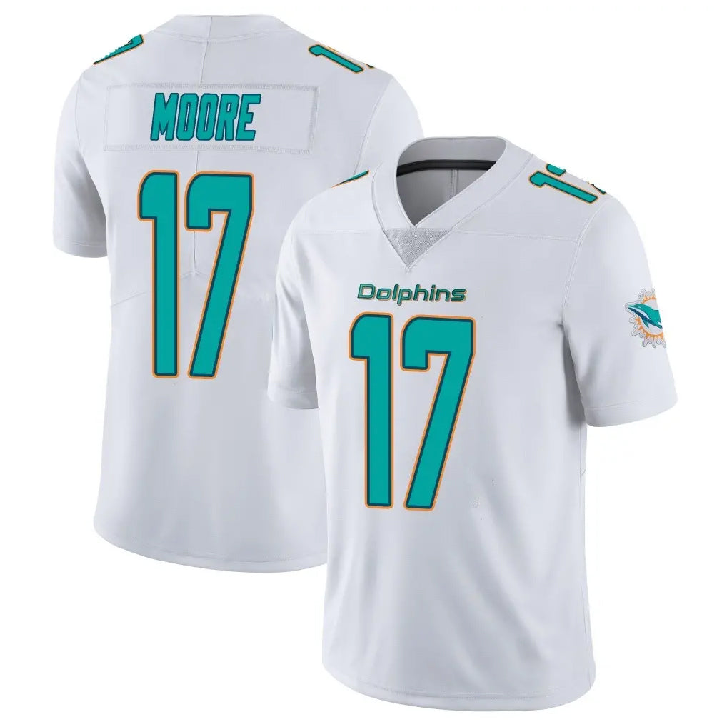 Choea M.Dolphins #17 Trey Moore Player White Limited Vapor Untouchable Home Game Stitched Jerseys