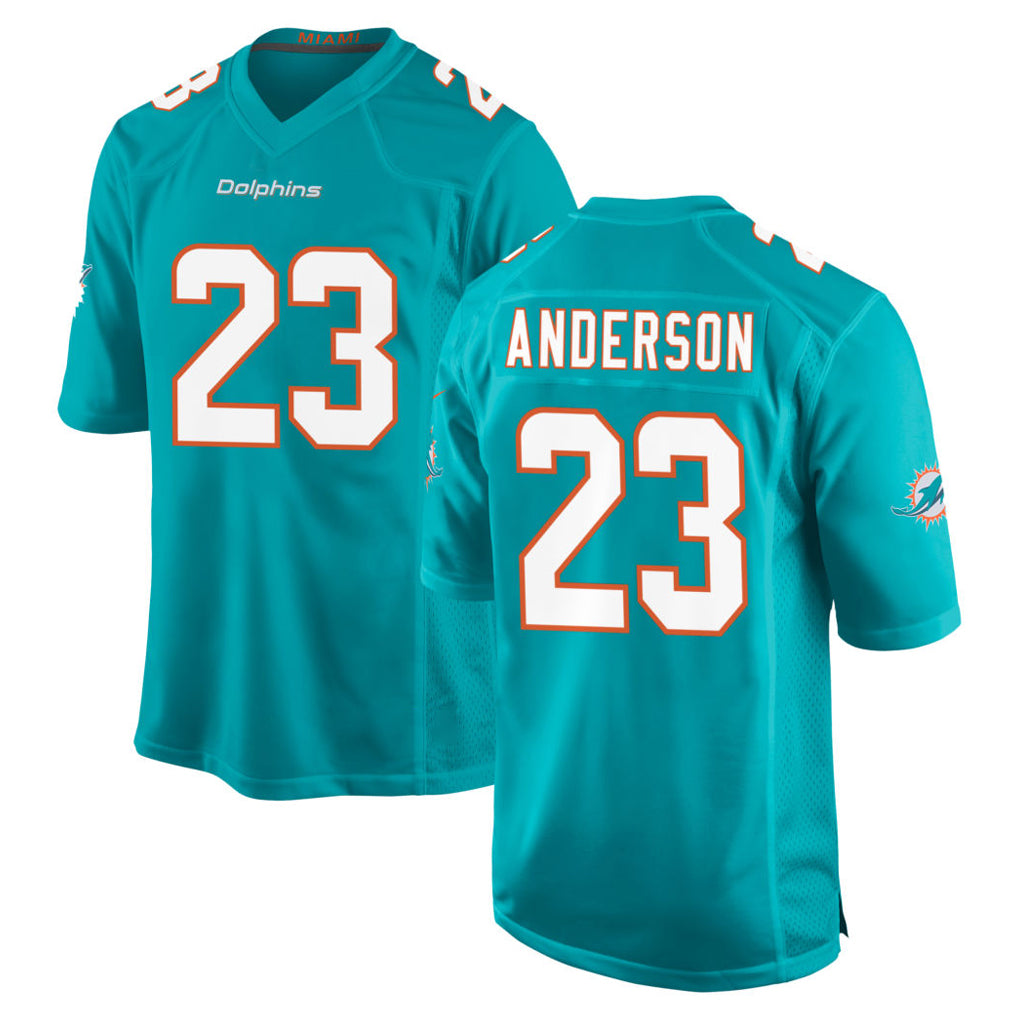 Choea M.Dolphins #23 Zayne Anderson Player Aqua Home Game Stitched Jerseys